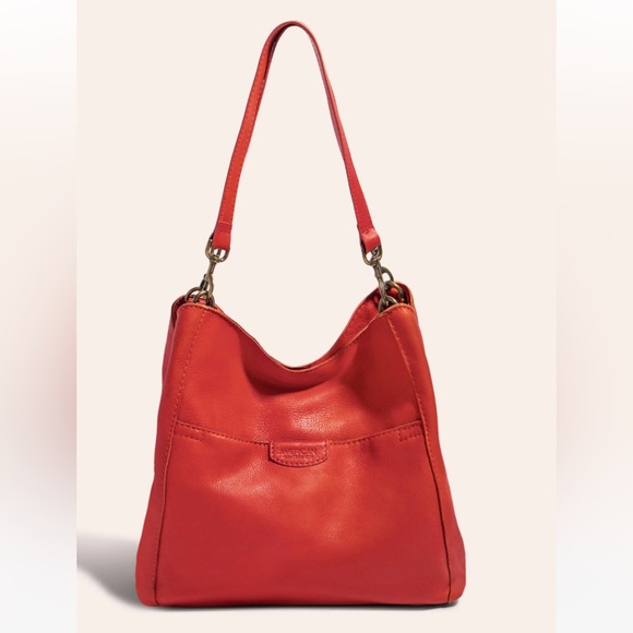 American Leather Co. Handbags - American Leather Co. Austin Triple Entry Red Bucket Bag